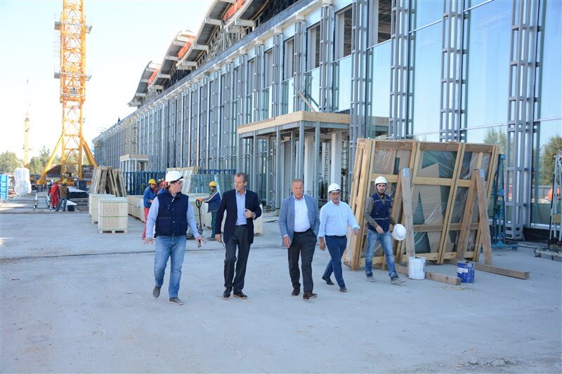Mabetex Group - Behgjet Pacolli and Mr. Afrim Pacolli visiting the working site of Nur-Sultan International Airport.