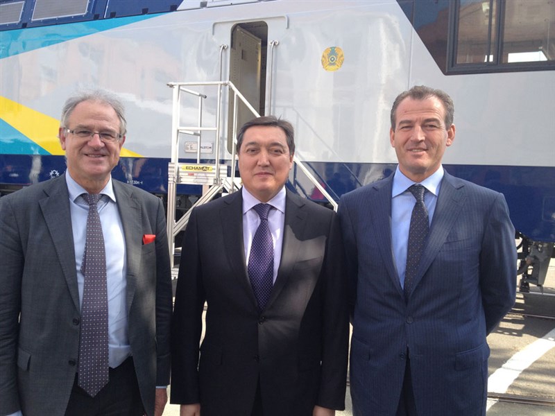 Mabetex Group - Mr. Afrim Pacolli takes part in the presentation of the first freight locomotive for the Kazakh Railways