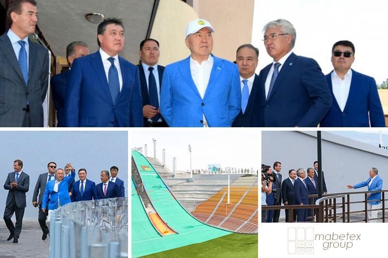 Mabetex Group - Representatives of the government of Kazakhstan during the opening of the Olympic Ski Center in Shchuchinsk